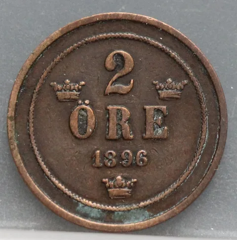 2 Öre 1896 Zweden — Brons
