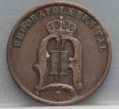 2 Öre 1896 Zweden — Brons achterzijde