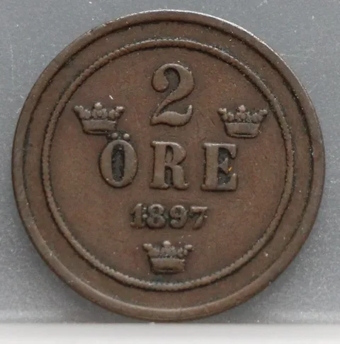2 Öre 1897 Zweden — Brons