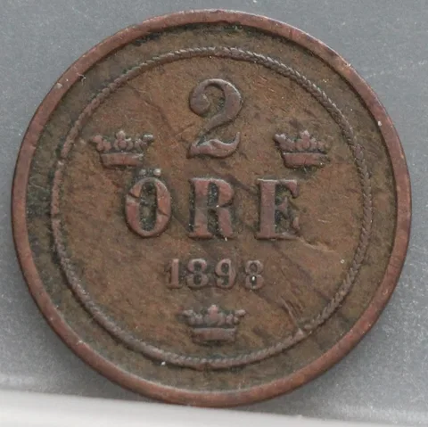 2 Öre 1898 Zweden — Brons