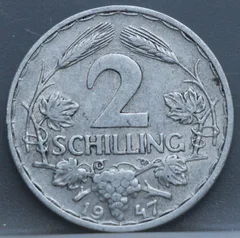 2 Schilling 1947 Oostenrijk Aluminium voorzijde