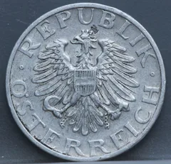 2 Schilling 1947 Oostenrijk Aluminium achterzijde