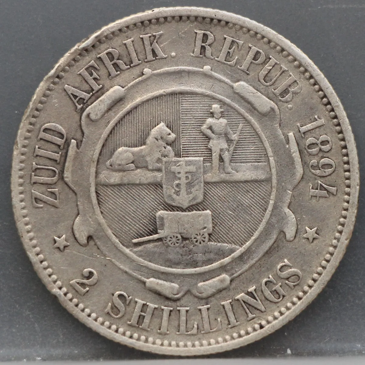 2 Shillings 1894 Zuid-Afrika — Zilver voorzijde, Zuid-Afrikaansche Republiek, Zilver .925
