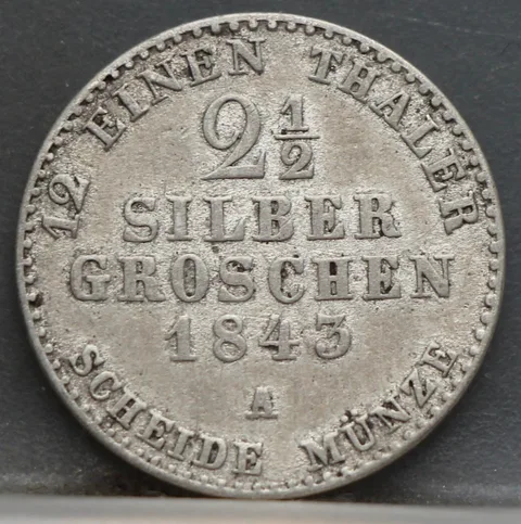 2½ Silbergroschen 1843 Pruisen