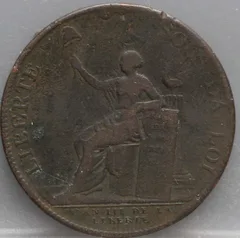 2 Sols 1791 Frankrijk — Brons voorzijde