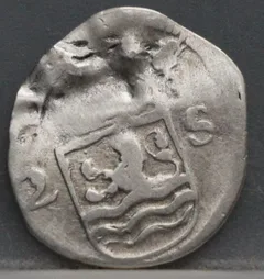 2 Stuiver 1699 — Dubbele Wapenstuiver Zeeland achterzijde