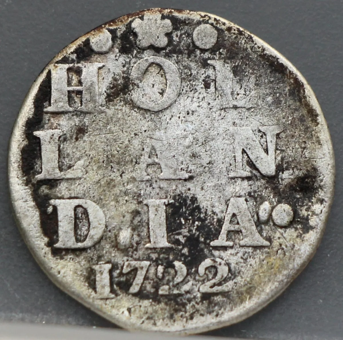 2 Stuiver 1722 Holland — Dubbele Wapenstuiver voorzijde