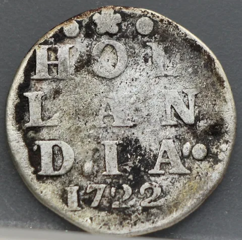 2 Stuiver 1722 Holland — Dubbele Wapenstuiver
