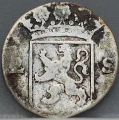 2 Stuiver 1722 Holland — Dubbele Wapenstuiver achterzijde