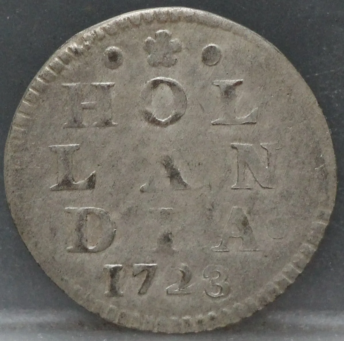 2 Stuiver 1723 Holland — Dubbele Wapenstuiver voorzijde