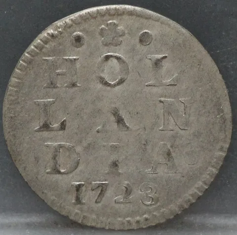 2 Stuiver 1723 Holland — Dubbele Wapenstuiver