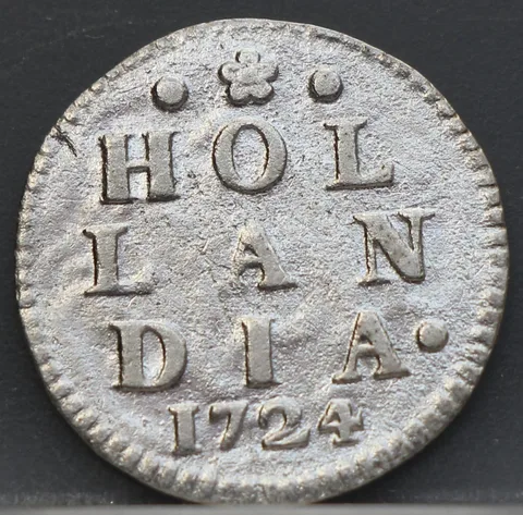 2 Stuiver 1724 Holland — Dubbele Wapenstuiver