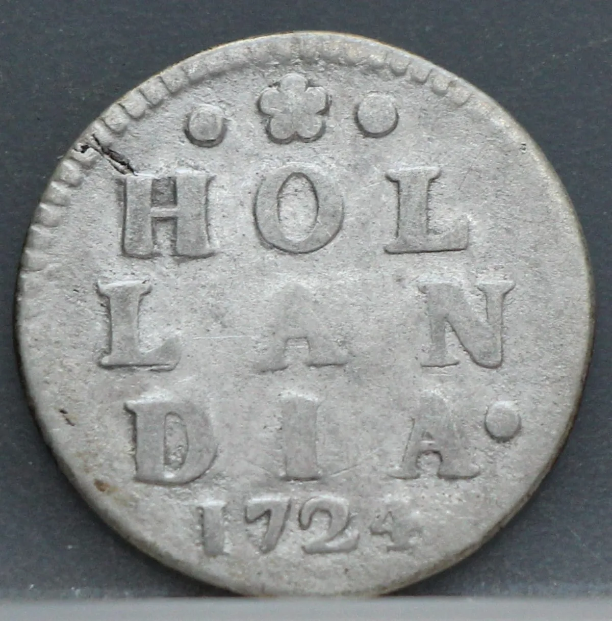 2 Stuiver 1724 Holland — Dubbele Wapenstuiver voorzijde