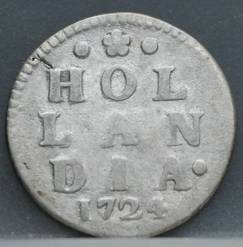 2 Stuiver 1724 Holland — Dubbele Wapenstuiver