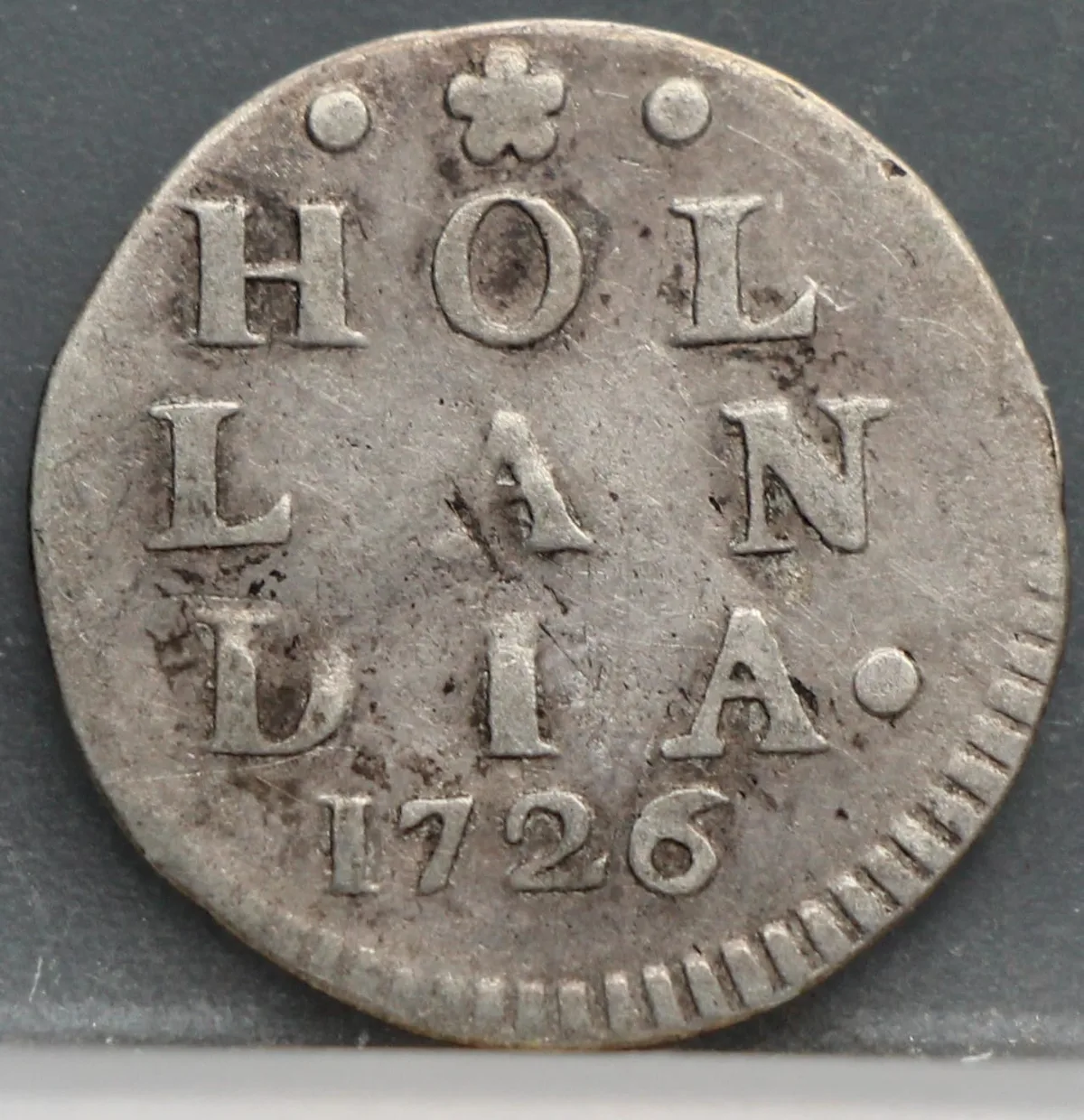 2 Stuiver 1726 Holland — Dubbele Wapenstuiver voorzijde