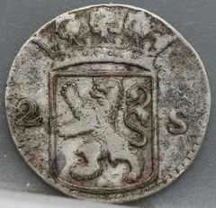 2 Stuiver 1726 Holland — Dubbele Wapenstuiver achterzijde