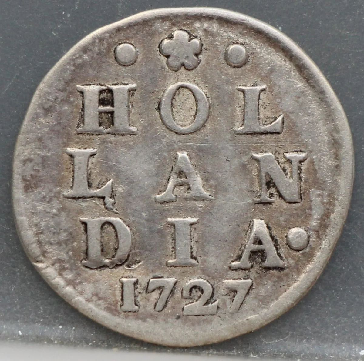 2 Stuiver 1727 Holland — Dubbele Wapenstuiver voorzijde