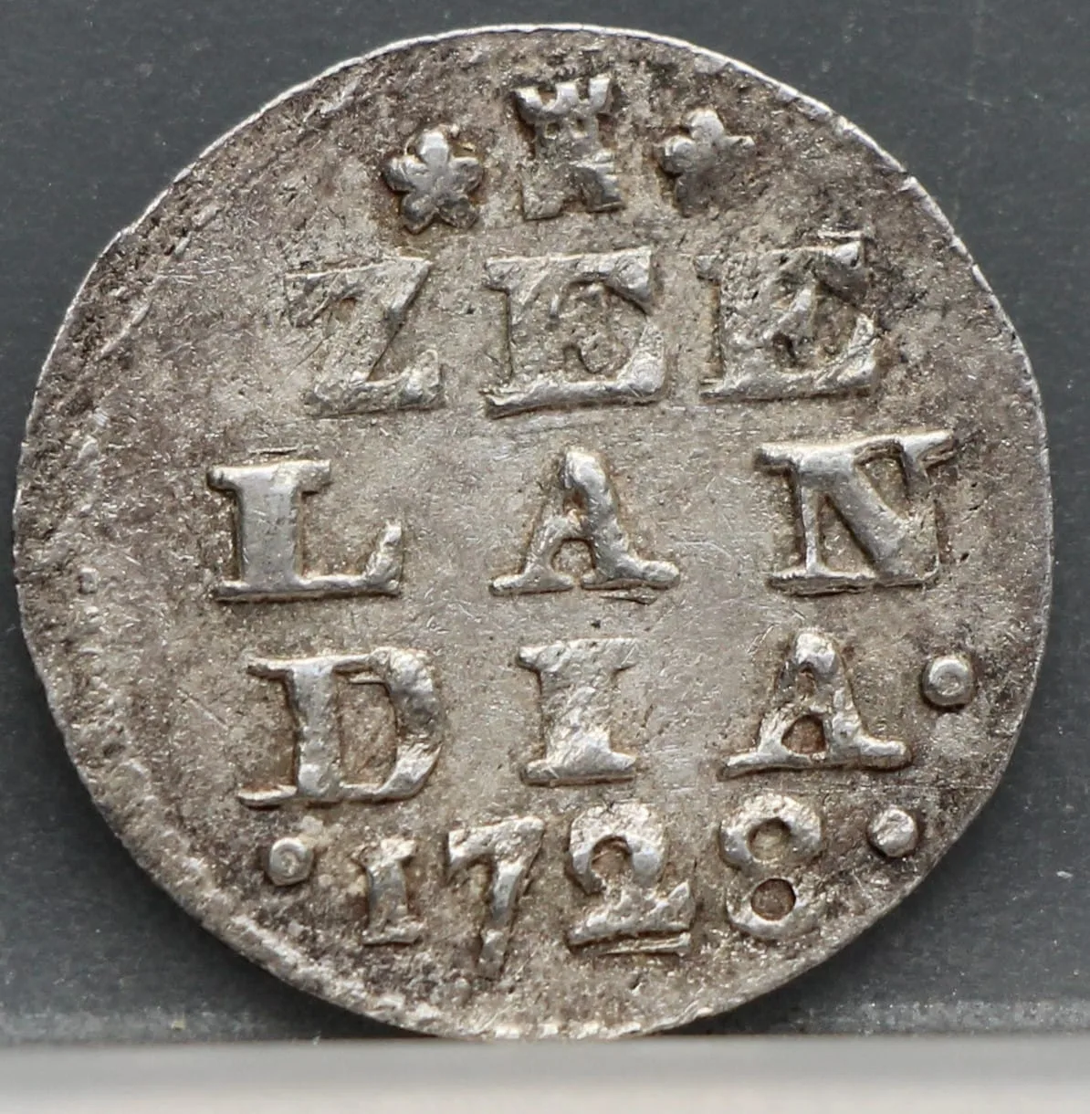 2 Stuiver 1728 — Dubbele Wapenstuiver Zeeland Zilver voorzijde, Zilver (Ag)