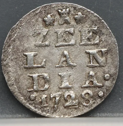 2 Stuiver 1728 — Dubbele Wapenstuiver Zeeland Zilver