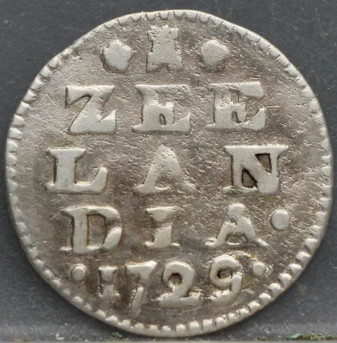 2 Stuiver 1729 — Dubbele Wapenstuiver Zeeland Zilver