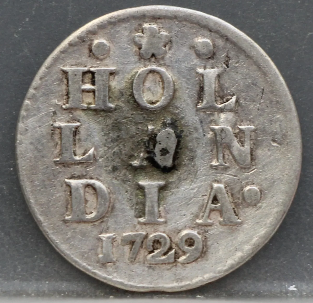 2 Stuiver 1729 Holland — Dubbele Wapenstuiver voorzijde