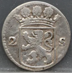 2 Stuiver 1729 Holland — Dubbele Wapenstuiver achterzijde