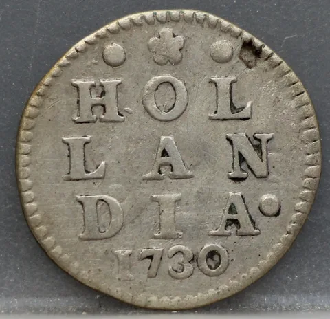 2 Stuiver 1730 — Dubbele Wapenstuiver Holland