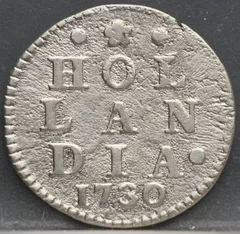 2 Stuiver 1730 Holland — Dubbele Wapenstuiver voorzijde