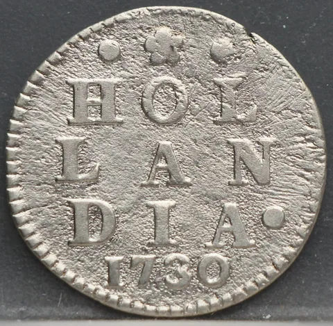 2 Stuiver 1730 Holland — Dubbele Wapenstuiver