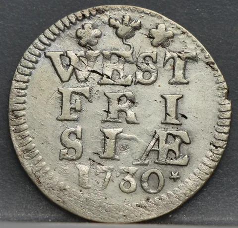 2 Stuiver 1730 West-Friesland — Dubbele Wapenstuiver