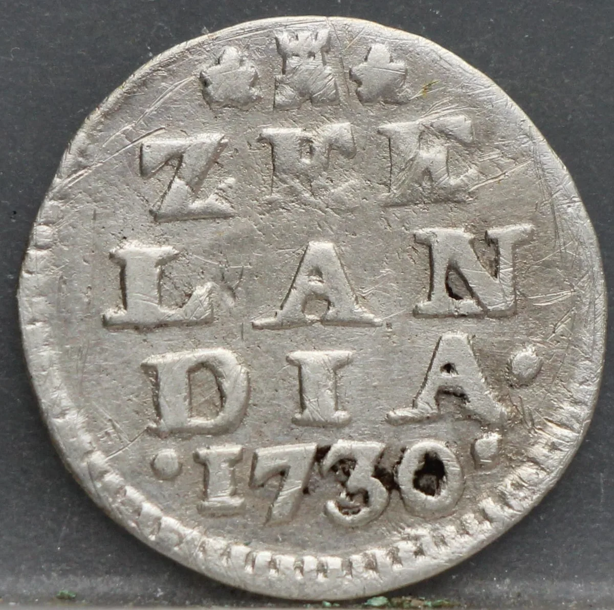 2 Stuiver 1730 Zeeland — Dubbele Wapenstuiver voorzijde, Zilver (Ag)