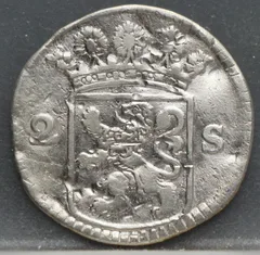 2 Stuiver 1731 — Dubbele Wapenstuiver Holland achterzijde