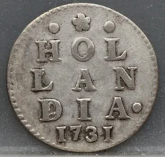 2 Stuiver 1731 Holland — Dubbele Wapenstuiver voorzijde