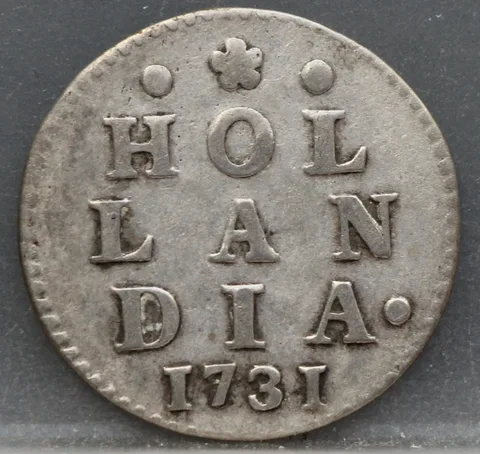 2 Stuiver 1731 Holland — Dubbele Wapenstuiver