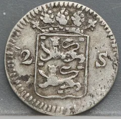 2 Stuiver 1731 West-Friesland — Dubbele Wapenstuiver achterzijde, zilver