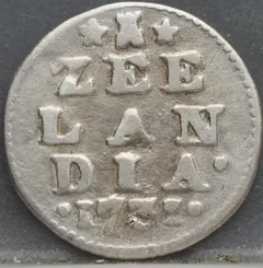2 Stuiver 1731 Zeeland — Dubbele Wapenstuiver Zilver voorzijde, Zilver (Ag)