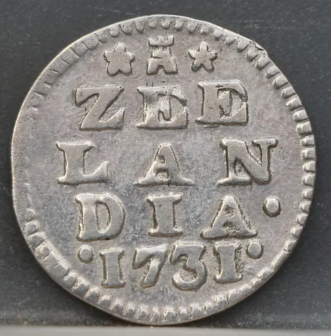 2 Stuiver 1731 Zeeland — Dubbele Wapenstuiver Zilver