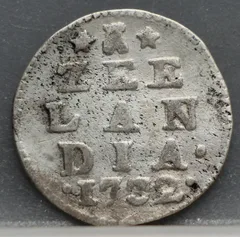 2 Stuiver 1732 Zeeland — Zilver voorzijde, Zilver (Ag)