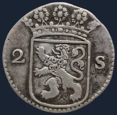 2 Stuiver 1733/1732 overslag Holland — Dubbele Wapenstuiver 1733/1732 - zeldzaam