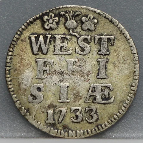 2 Stuiver 1733 West-Friesland — Dubbele Wapenstuiver
