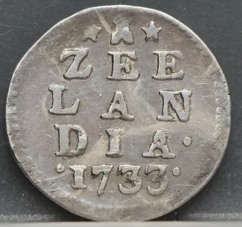 2 Stuiver 1733 Zeeland — Dubbele Wapenstuiver