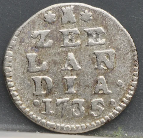 2 Stuiver 1735 Zeeland — Dubbele Wapenstuiver