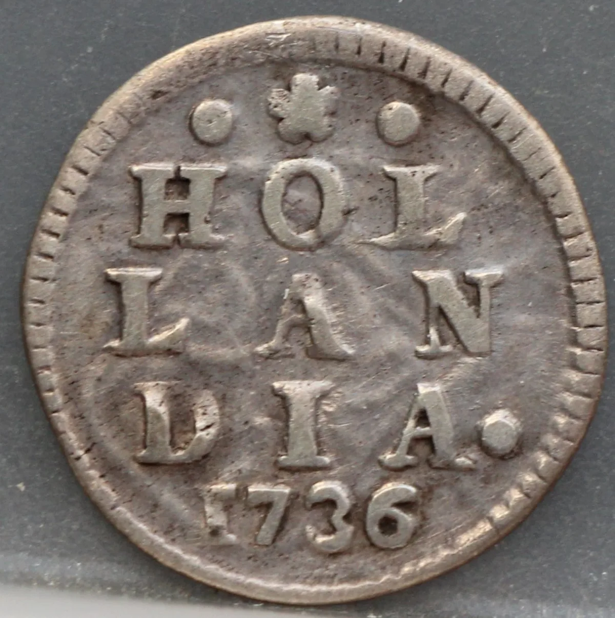 2 Stuiver 1736 Holland — Dubbele Wapenstuiver voorzijde