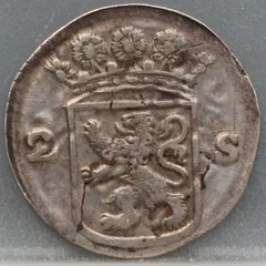 2 Stuiver 1736 Holland — Dubbele Wapenstuiver achterzijde