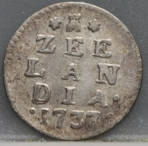 2 Stuiver 1737 — Dubbele Wapenstuiver Zeeland Zilver