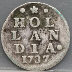 2 Stuiver 1737 Holland — Dubbele Wapenstuiver voorzijde