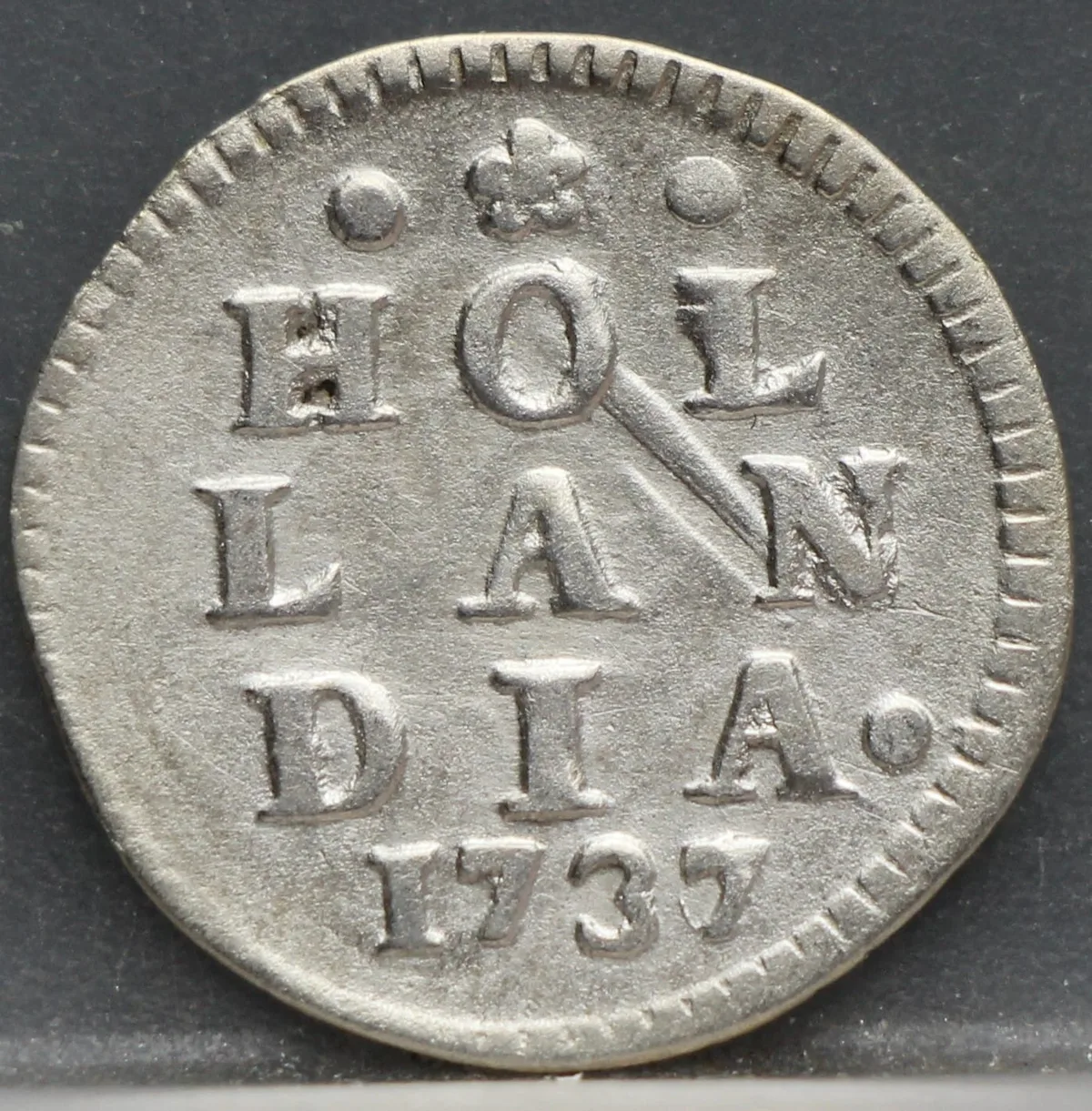 2 Stuiver 1737 Holland — Dubbele Wapenstuiver voorzijde