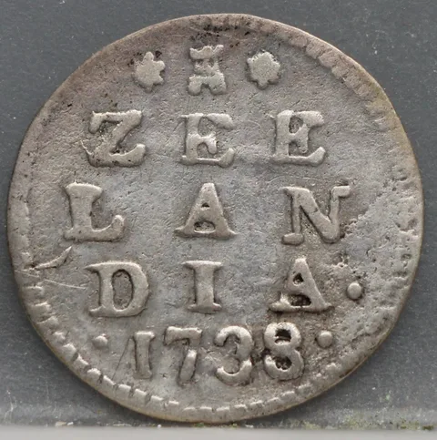 2 Stuiver 1738 Zeeland — Dubbele Wapenstuiver
