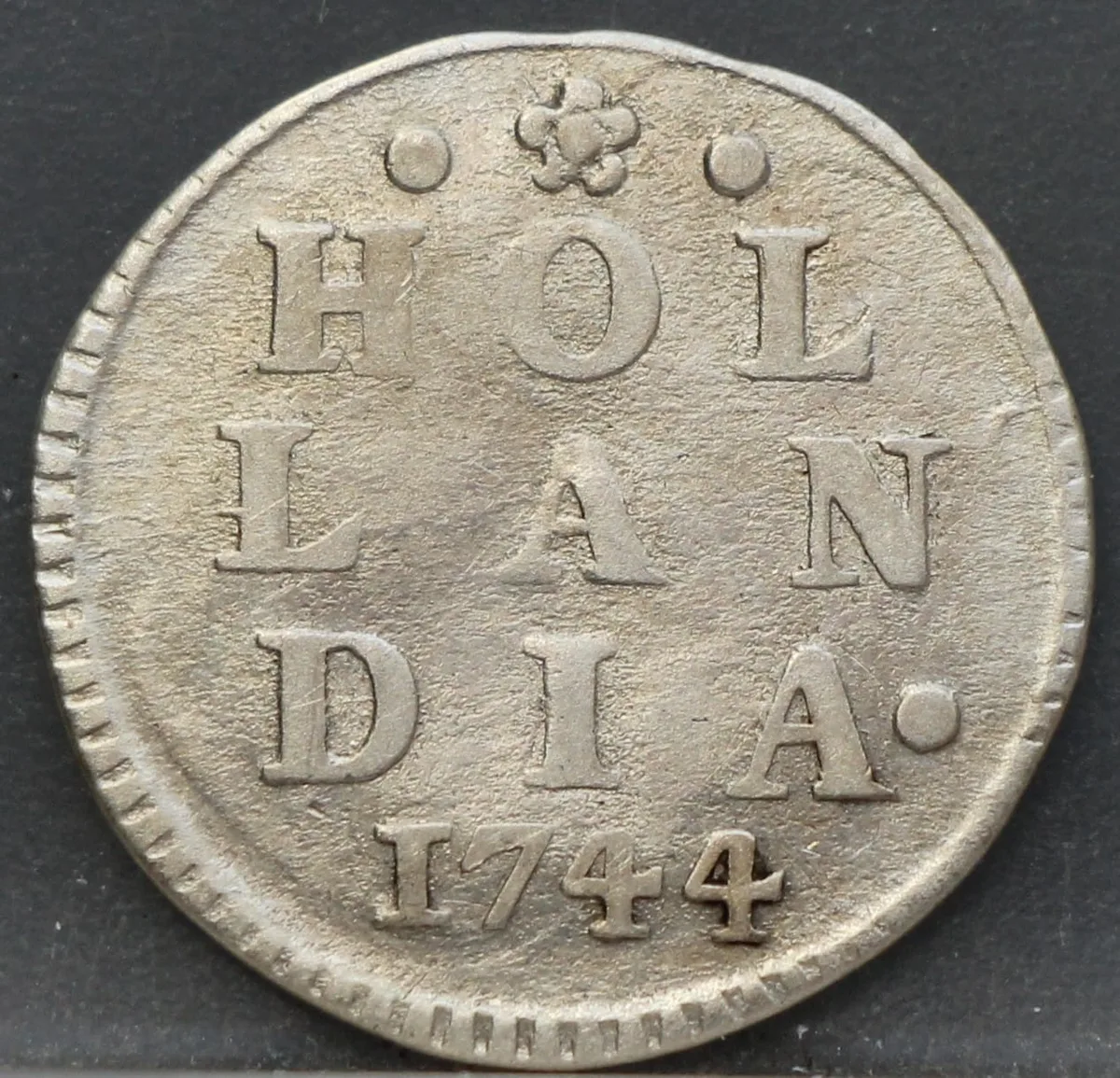 2 Stuiver 1744 Holland — Dubbele Wapenstuiver voorzijde
