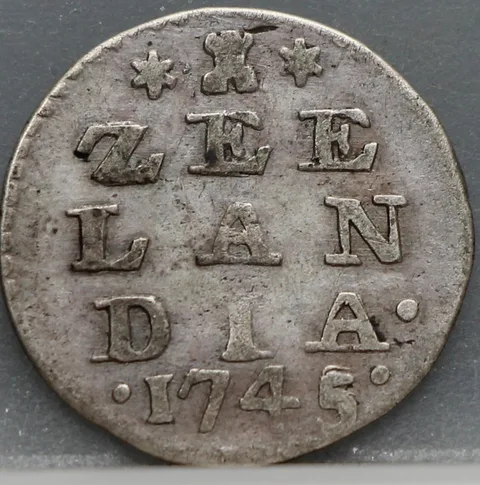 2 Stuiver 1745 Zeeland — Dubbele Wapenstuiver